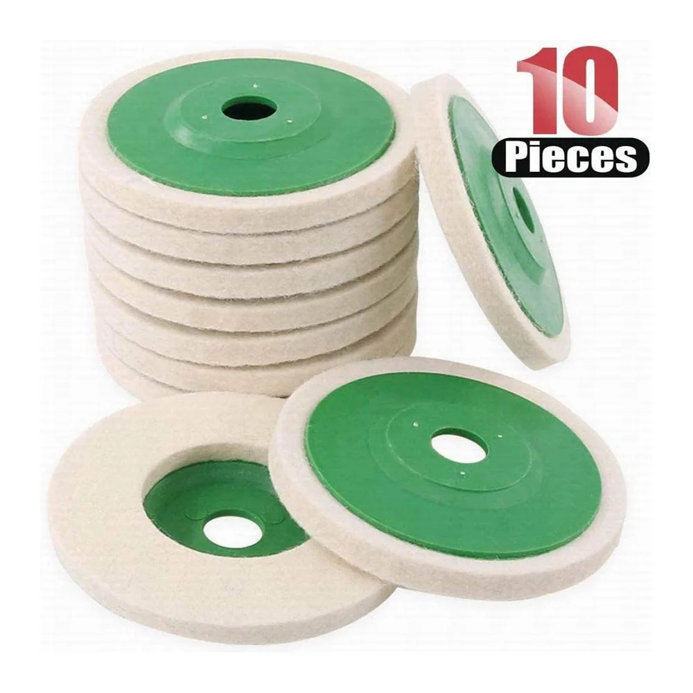 

10PCS 100mm wool polishing wheel buffing pads angle grinder wheel felt polishing disc Polisher