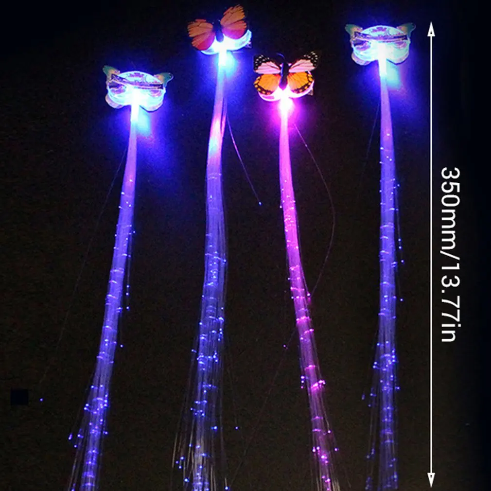 

LED Flashing Hair Braid Glowing Luminescent Hairpin Hair Ornament Girls LED Novetly Toys New Year Party Christmas Halloween