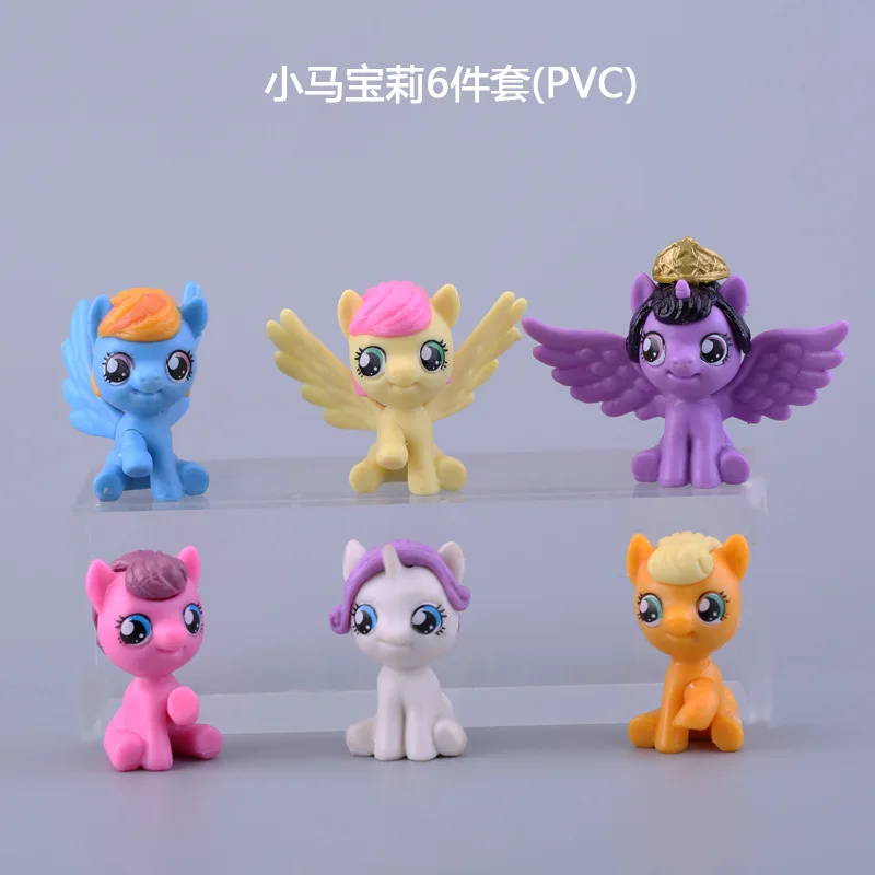 6 шт мультфильма Мой Маленький Пони для дня рождения торт украшения фигурки кукол