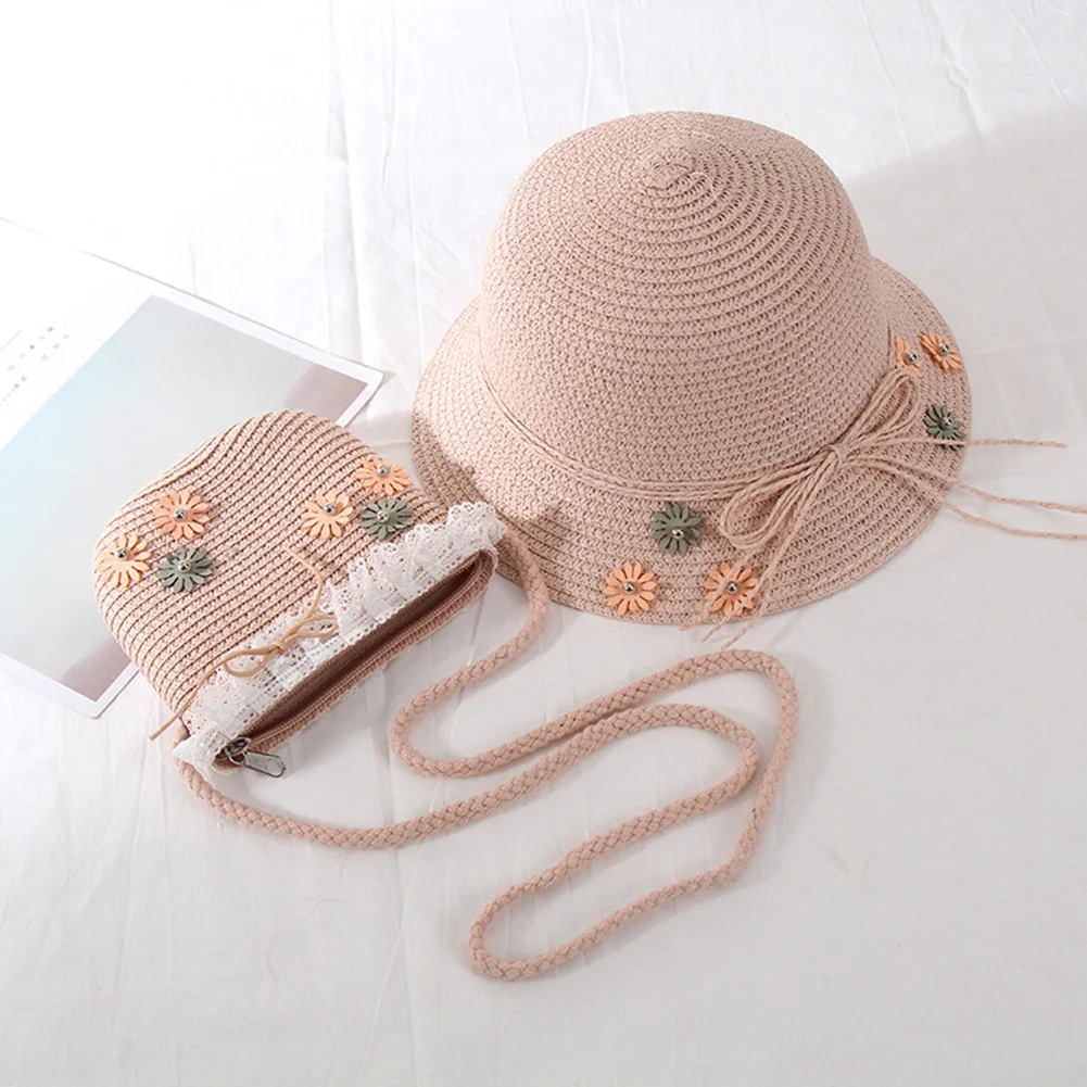 Женская Дамская летняя уличная плетеная Цветочная Солнцезащитная шляпа