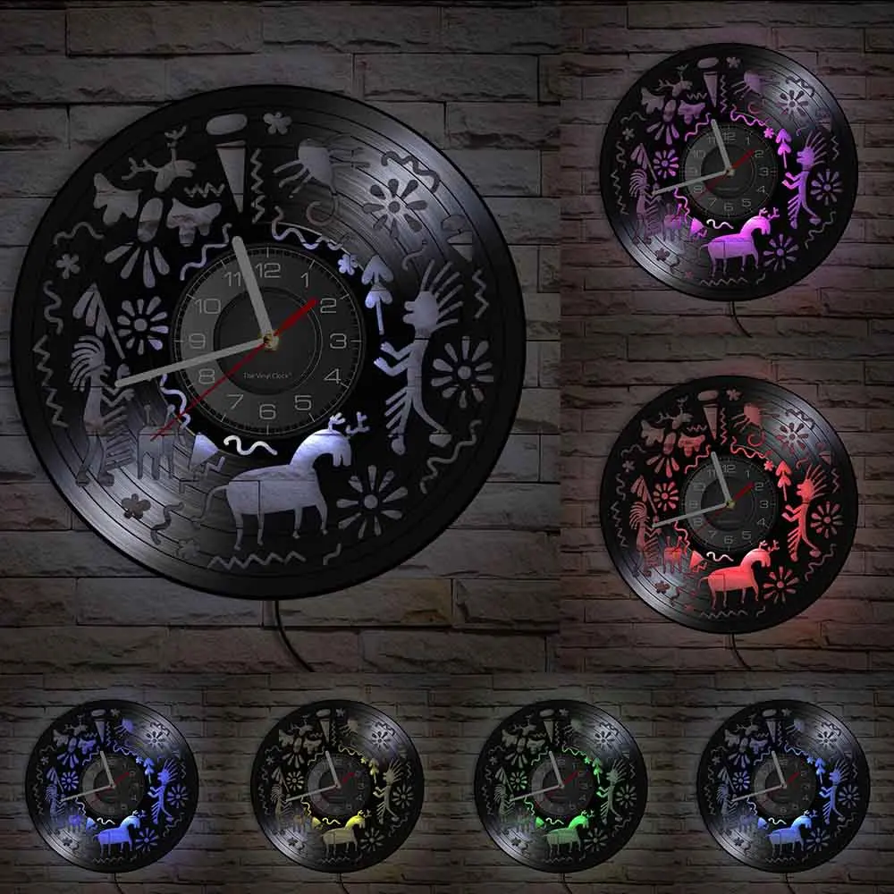 Imaginative Graffiti Decorative Wall Clock Child's Imagine Magic World Alien Species Laser Cut Vinyl Watch Nursery Decor | Дом и сад