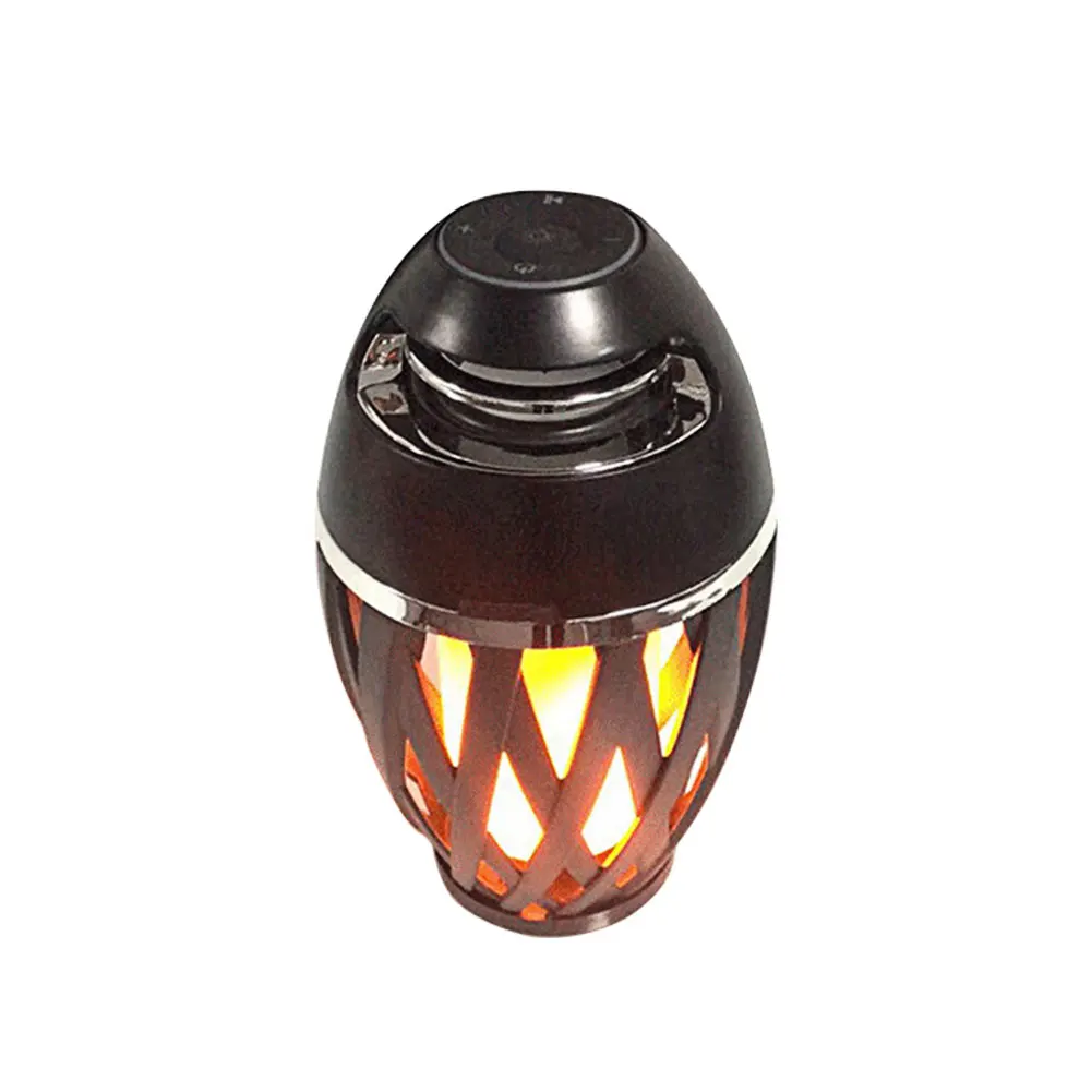 

Music Bluetooth Speaker Mini USB Rechargeable HiFi Stereo Wireless Portable Waterproof Camping LED Flame Night Light Atmosphere