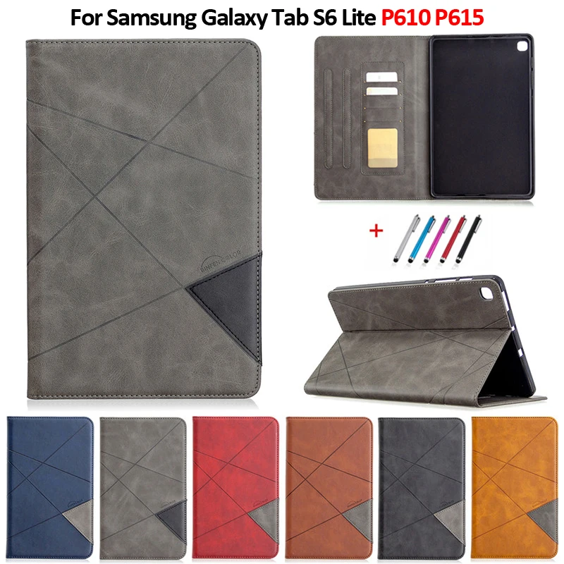 Чехол книжка из искусственной кожи для планшета Samsung Galaxy Tab S6 Lite|Чехлы планшетов и