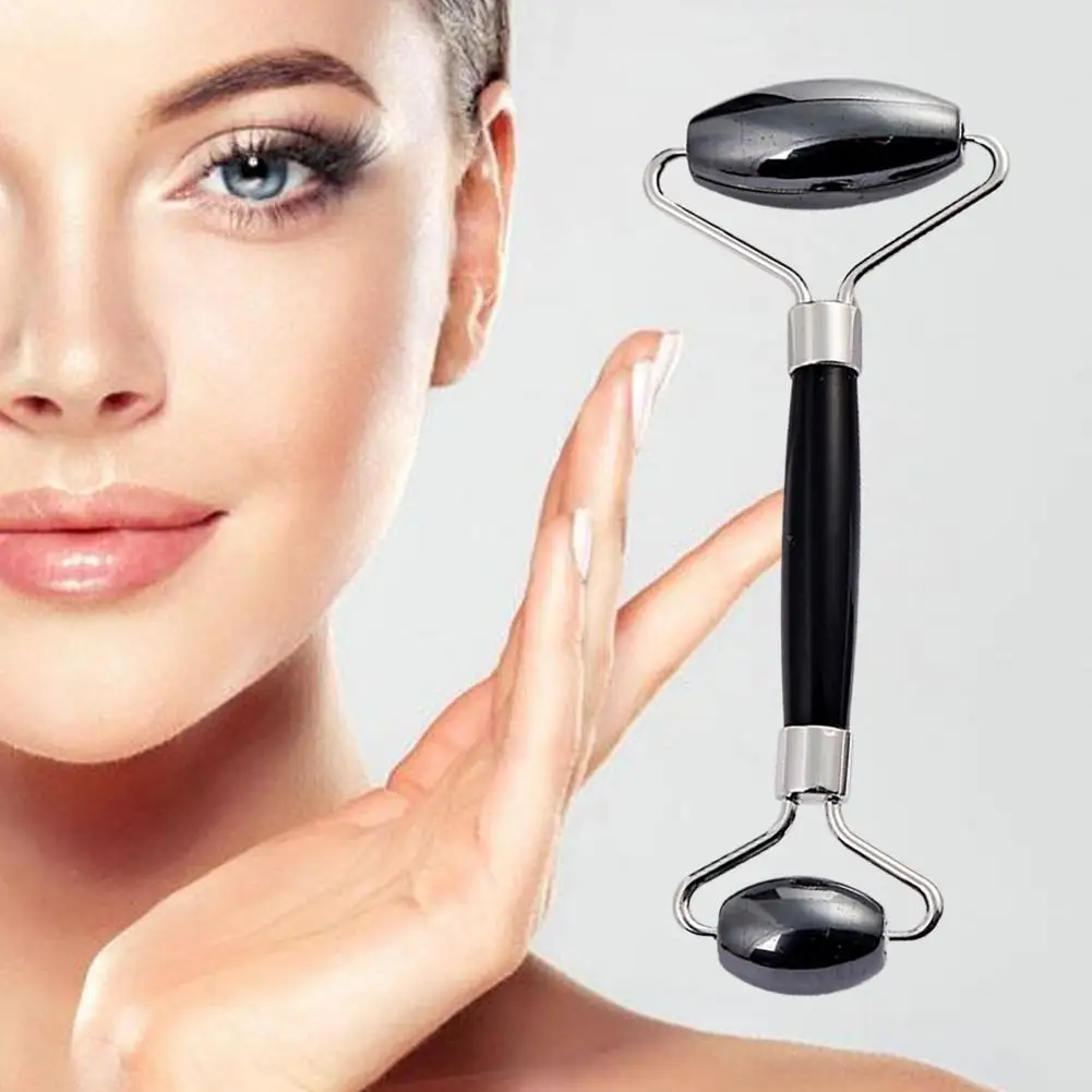 

50% Hot Sale Massage Roller V-Shaped Reduce Wrinkles Hematite Double-Head Facial Massage Roller for Unisex