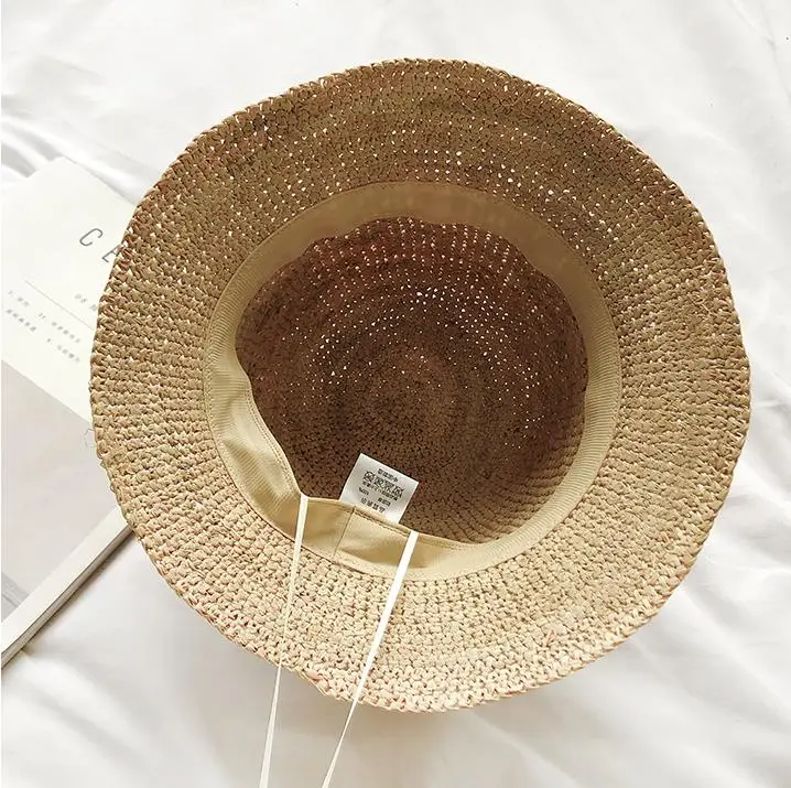 

Straw hat summer travel sunscreen woven sun hat fisherman hat seaside holiday sun hat female