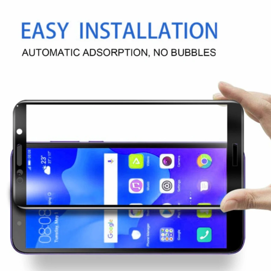 Защитное стекло для huawei y5 prime 2018 протектор экрана закаленное на y 5 lite твердость 9h