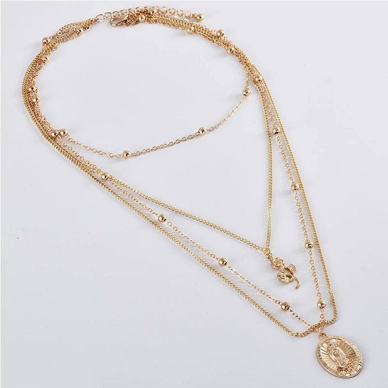 Ожерелье женское 4 шт./компл. в стиле ретро | Украшения и аксессуары