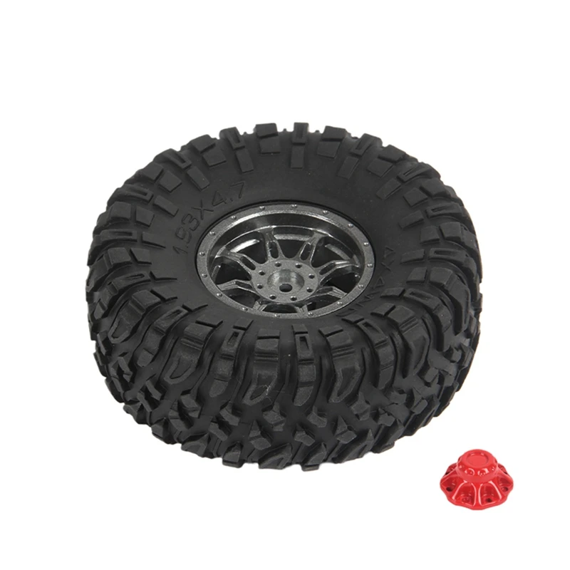 

4Pcs 1.9 Beadlock Wheel Rim & Rubber Tires Set for 1/10 RC Crawler Car Axial SCX10 90046 AXI03007 Traxxas TRX4 D90 Parts