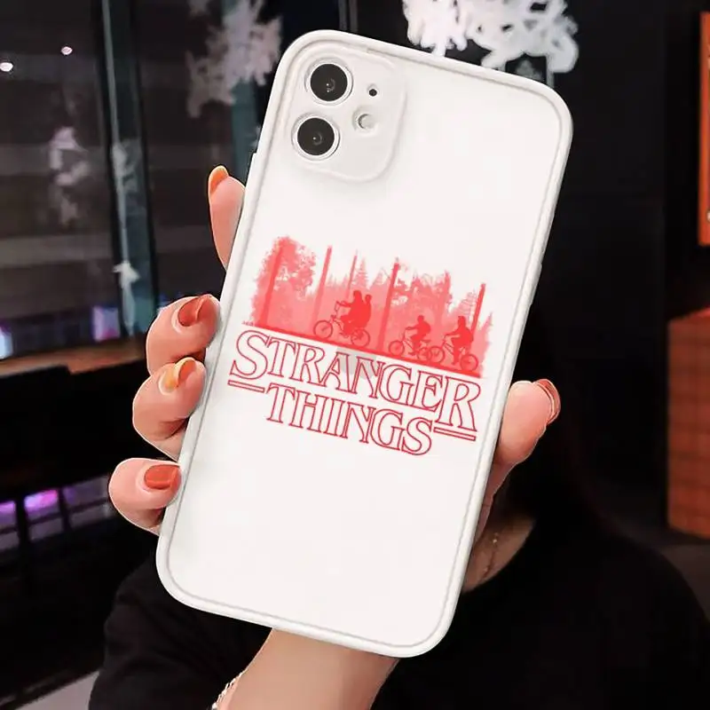 

Stranger Things Phone Case For iPhone 12 11 Mini Pro XR XS Max 7 8 Plus X Matte transparent White Cover