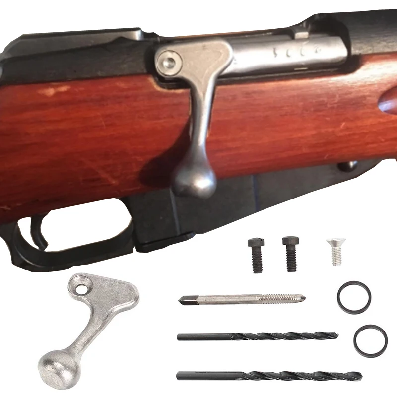 

Набор деталей для тактической ручки из нержавеющей стали Mosin Nagant, изогнутый болт, адаптер для охоты Mosin Nagant 7. 62x54r, аксессуары для винтовок
