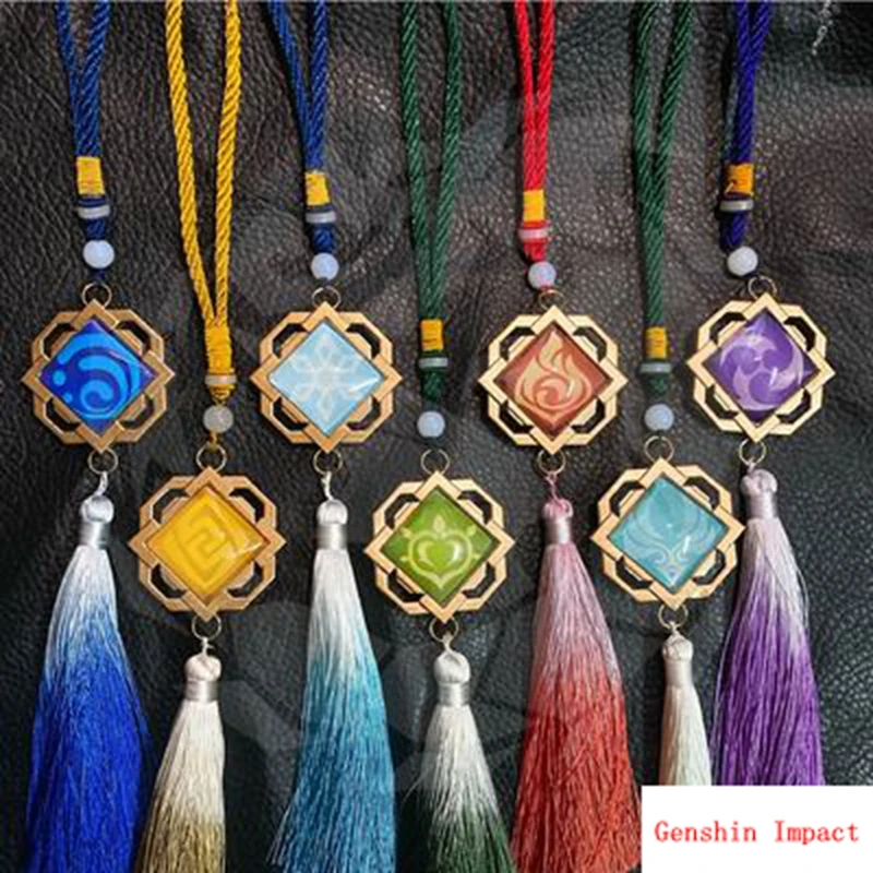 

2021 new game Genshin Impact two-dimensional animation god's eye accessories props exquisite waist double-sided pendant