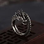 Кольцо с драконом в ретро-стиле, мужское модное эксклюзивное массивное кольцо на указательный палец для мужчин и женщин, оптовая продажа, 2021