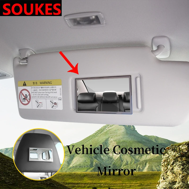 Автомобильный козырек наклейка на заднюю панель зеркала для макияжа Alfa Romeo 159 BMW E46