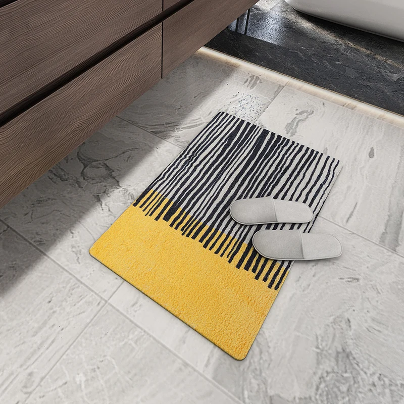 

Коврик для ванной DF50BM, нескользящий домашний коврик с геометрическим рисунком, быстросохнущий, для душа, туалета