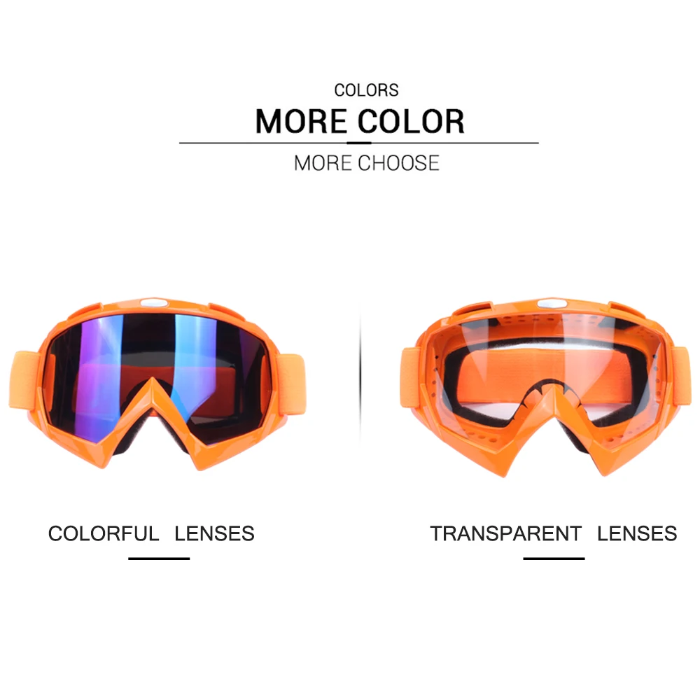 Защитные очки для мотокросса ветрозащитные дышащие прозрачные линзы лыжные
