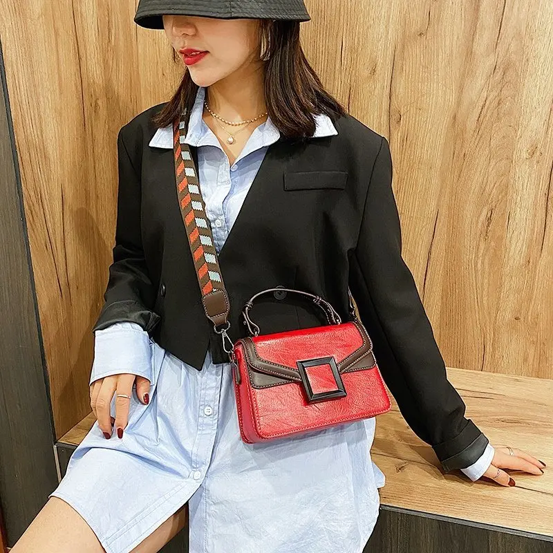 

Fashion Crossbody Bag Women 2020 Autumn New Diagonal Small Square Bag Woman Casual Chain Shoulder Bags Female Leather Handbag