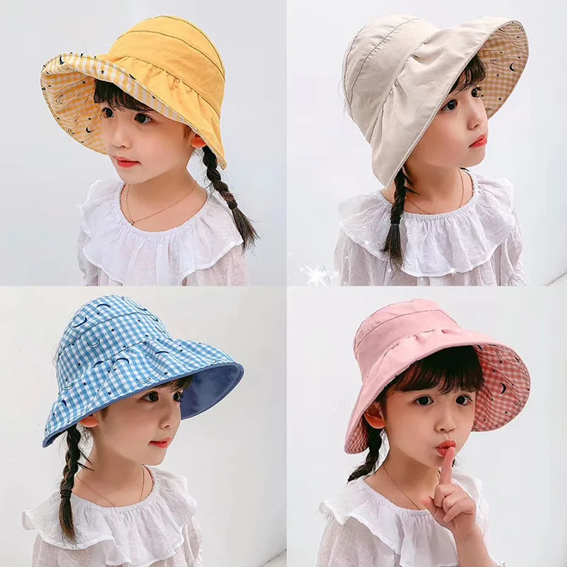 

Шляпа Женская клетчатая Складная с широкими полями, Модный повседневный головной убор в стиле кэжуал, для пляжа, летняя