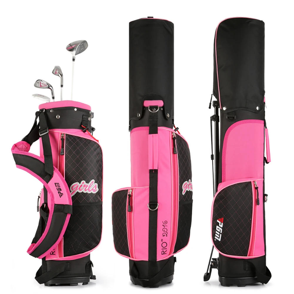 PGM Lightweight Golf Bag Anti-Friction Golfing Gun Package Portable Golf Rack Bag With Braces Bracket Stand Support for Children