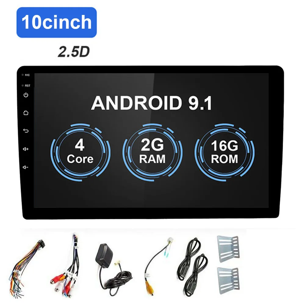 10inch 2 16G NoCam 9/10. 1 дюймов 2 Din Android 9,1 автомобильный мультимедийный плеер Радио Аудио Стерео gps навигация автомобиль без DVD плеер Авто Стерео FM DAB BT - Цвет: 10inch 2 16G NoCam
