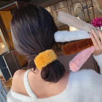 korean soft pompon hairbands crash hair donut clap band easy headband scrunchie ponytail holder hair accessories for girls