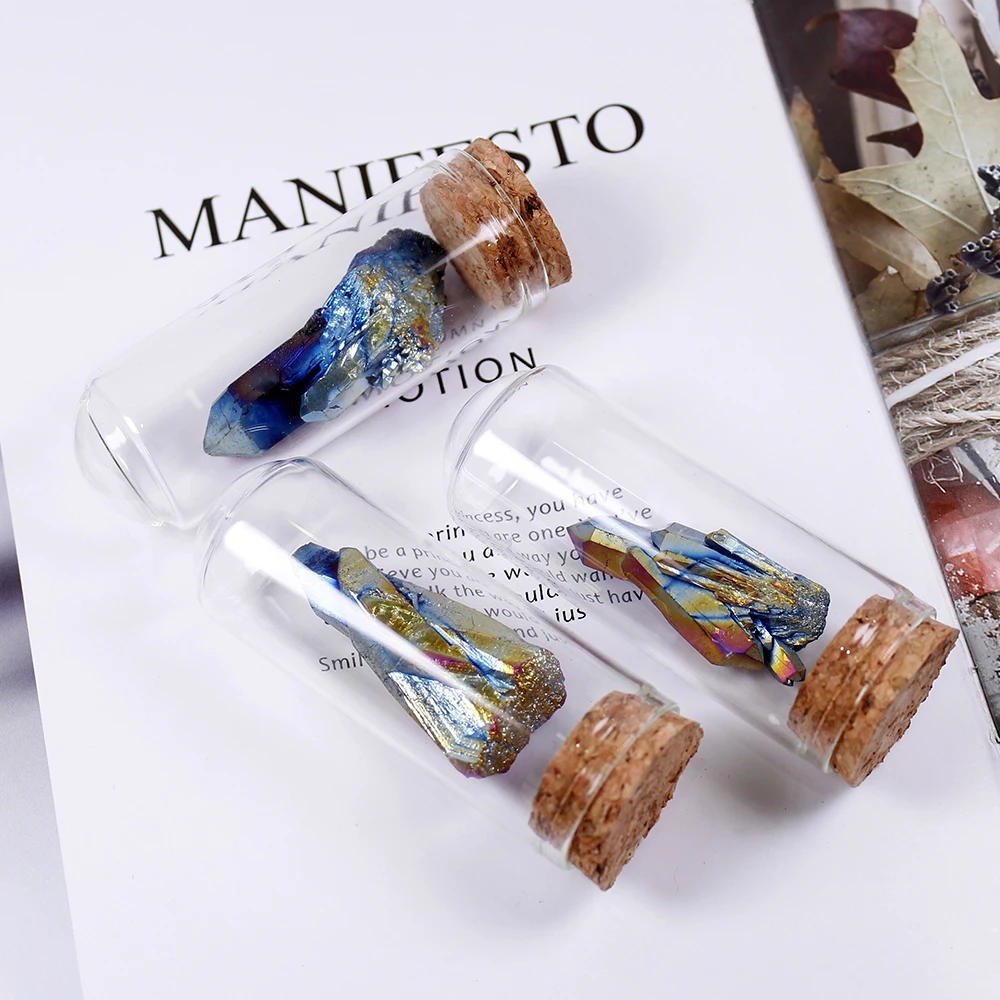 Runyangshi радуги с гальваническим покрытием 1 шт. кластер натуральные кристаллы