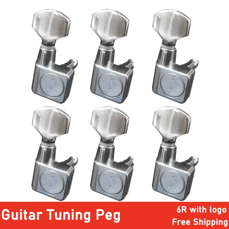 6 in linie versiegelt gitarre tuner 2 pin schlüssel tuning pegs keys mechaniken set für fd st elektrische gitarre 6r free global shipping