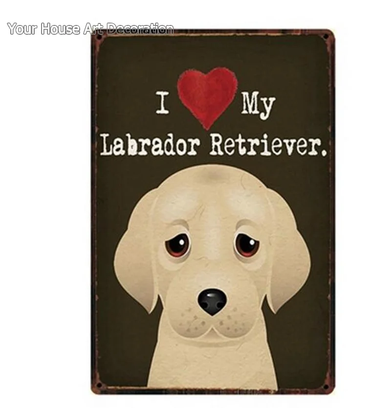 I Love My Boxer Dogs Pet Shop металлический знак жестяные правила собаки Остерегайтесь собаки Waring плакат табличка для домашнего декора настенная живопись 20*30 см