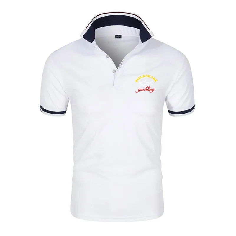 

New Fashion Men's Sports Polo Shirt Loose Business Casual Pure Cotton Short Sleeve Polo Shirt Summer Breathable Men's Shirt