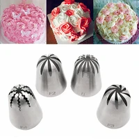 1pc cake nozzles russian super large stainless steel flower mouth mould cookie cream decoration diy baking tool dessert decor
