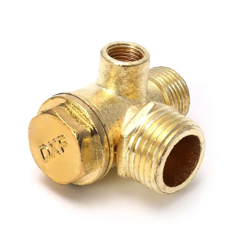 

3-port Zinc Alloy Air Compressor Check Valve Central Pneumatic Valves Thread 90 Degree Air Compressor Valve