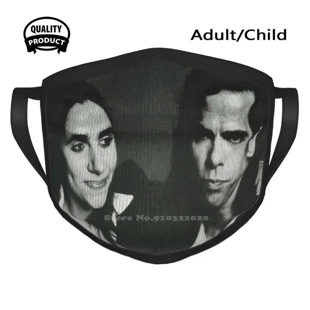 When Pj Met Nick Dust-Proof Outdoor Mouth Mask Pj Nick Harvey Cave Band Rock Pop Music Sing Song Seeds Guitar Record
