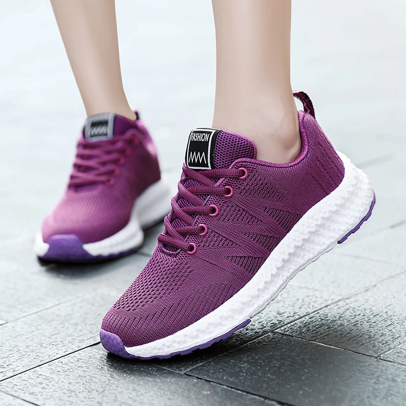 

Women Casual Shoes Fashion Breathable Walking Mesh Flat Shoes Woman White Sneakers Women 2021 Tenis Feminino Female Shoes