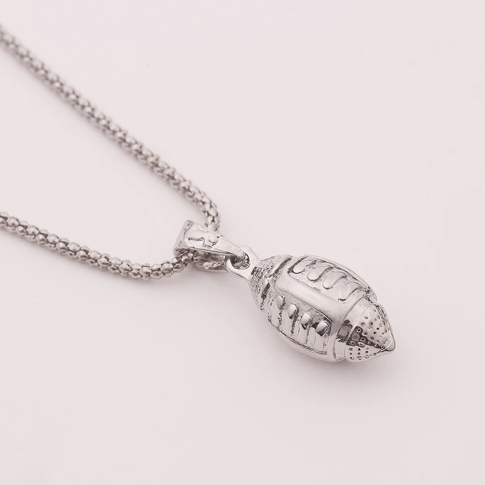 silver football Очаровательные футбольные бутсы, обувь, кулон баскетбол, ожерелье для мужчин и мальчиков, детский подарок, ожерелье, спортивный стиль, ювелирные изделия - Окраска металла: silver football
