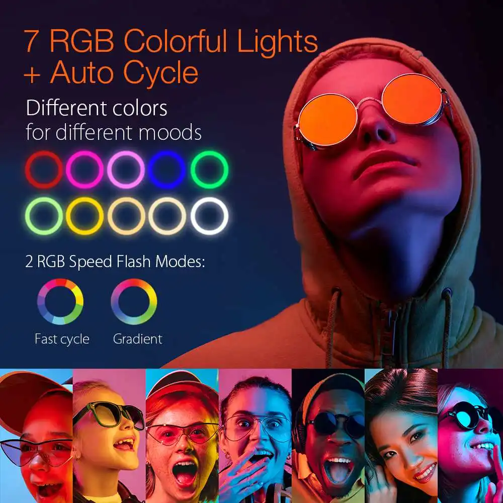 BlitzWolf 26cm LED Ring of Right Light with Tripod Selfie Lamp Ringlight Ringlamp for Youtube Makeup Clothes Photographic | Электроника