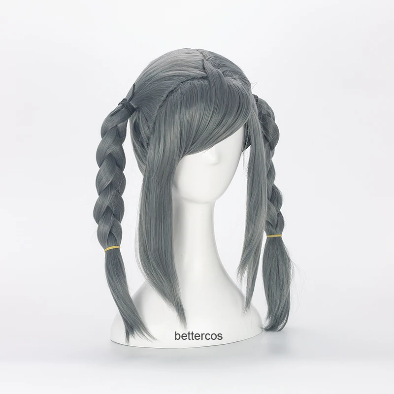 Парик для косплея данганронпа Пеко пекояма темно-серый термостойкий парик из