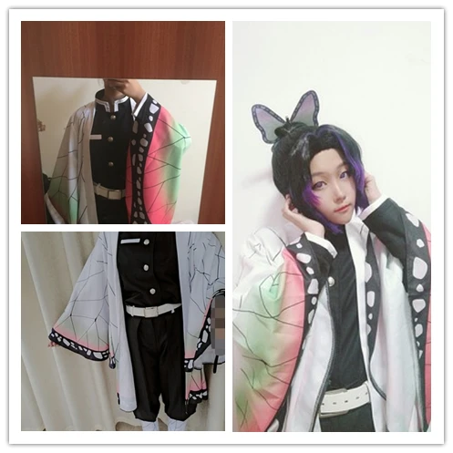 

Anime Demon Slayer: Kimetsu no Yaiba Cosplay Kochou Shinobu costumes Halloween Easter Carnival Party Cosplay Costume free ship