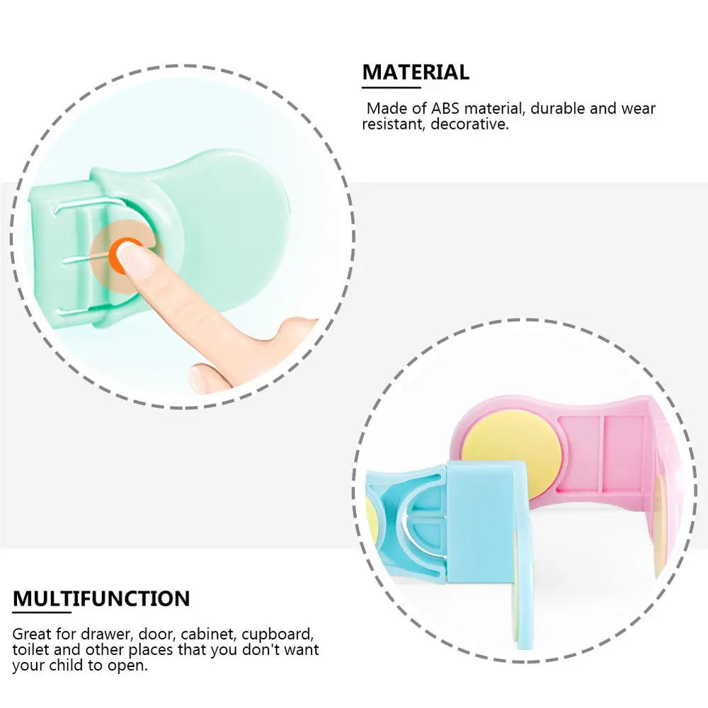 

6pcs Multi-function Safety Locks Drawer Locks Right Angle Locks Cabinet Locks