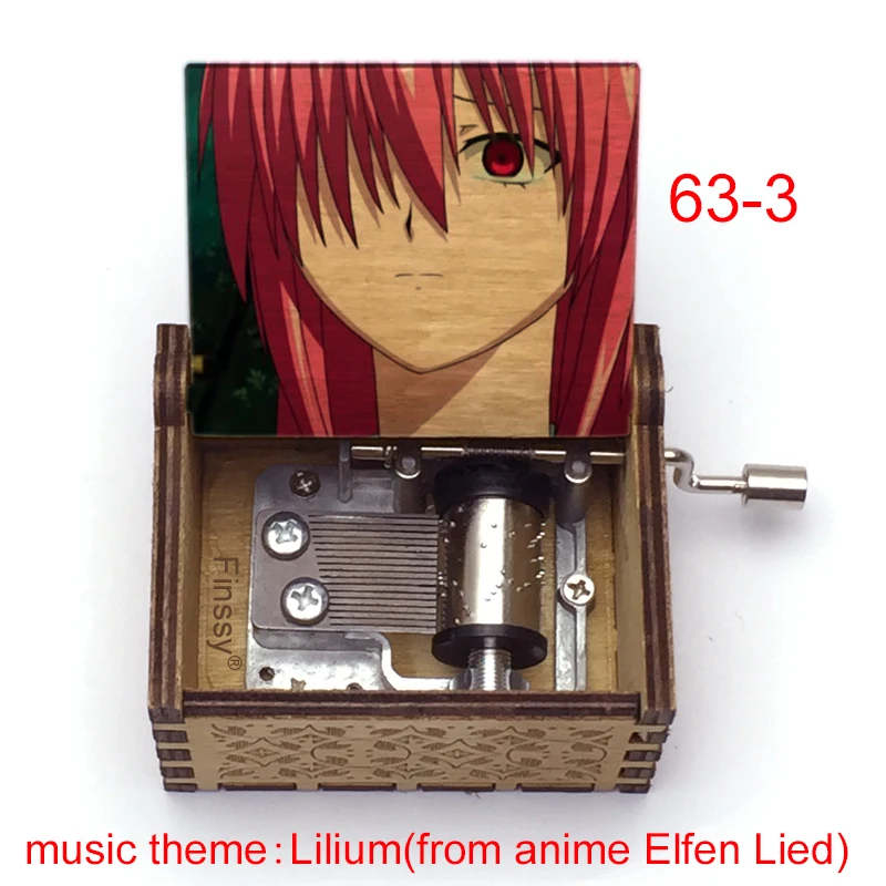 Креативная цветная печать Аниме Elfen Lied музыкальная тема Lilium Люси 18 Note деревянная