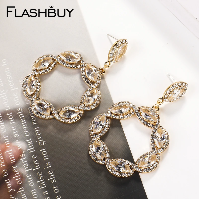 Женские серьги подвески со стразами цвета шампанского|Серьги-подвески| |