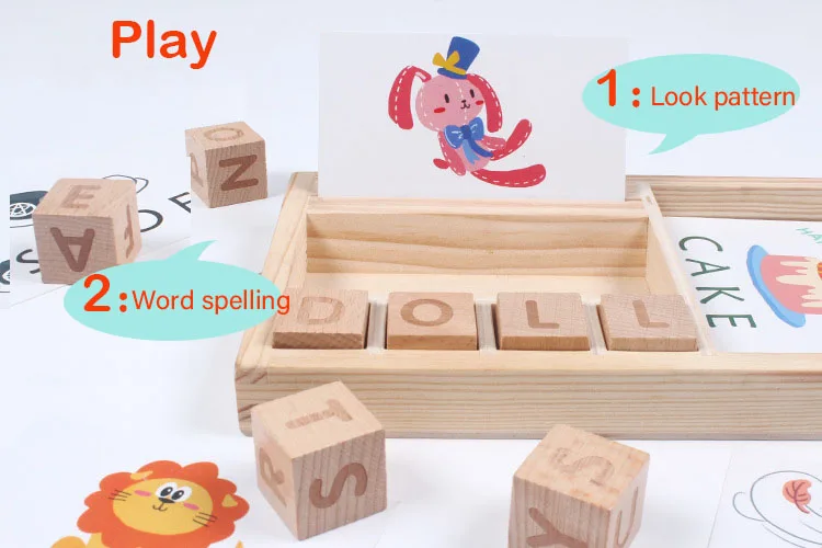 Новая деревянная игра Монтессори для правописания обучающие игрушки детей