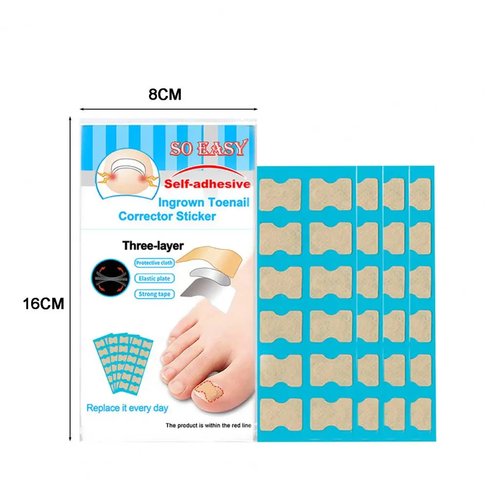 

36Pcs/48Pcs/60Pcs/72Pcs/120Pcs Toenail Patches Self-Adhesive Three-Layer Fabric New Ingrown Toenail Corrector Sticker for Unisex