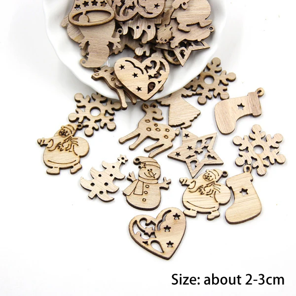 50 шт. деревянные подвески снеговики для елки DIY House