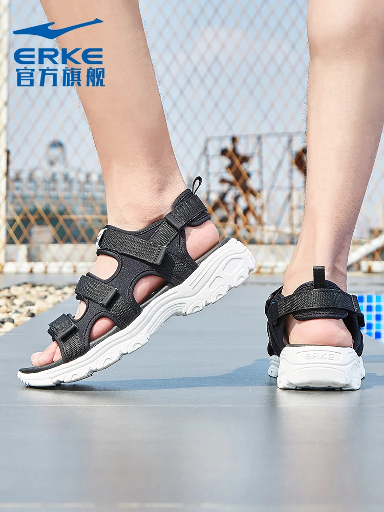 

Sweat-Absorbing Shock-Absorbing Anti-Slip Sports Sands Men's Summer New Casual Boys Lightweight Velcro Slides Beach Shoes
