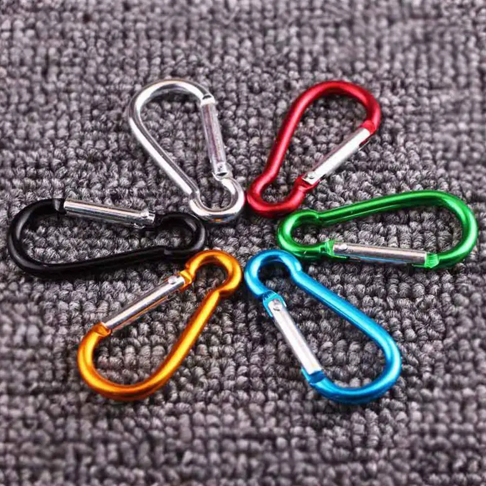 

3PCS Aluminum Alloy D Carabiner Spring Snap Clip Hooks Keychain Climbing Small Keyring Camping Sports