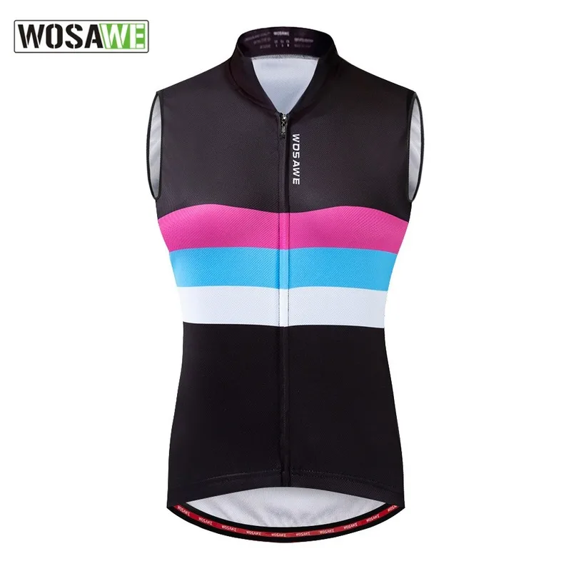 

WOSAWE Women's Cycling Vest Wind Windproof Summer Breathable Quick Dry Reflective Bike Bicycle Jersey Sleeveless Cycling Shirt