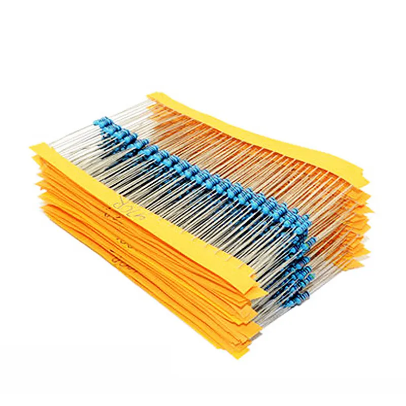 

200PCS 1/4W Metal film resistor 10R ~ 1M 100R 220R 330R 1K 2.2K 3.3K 4.7K 10K 20K 47K 100K 100 220 330 680 2K2 3K3 4K7 ohm
