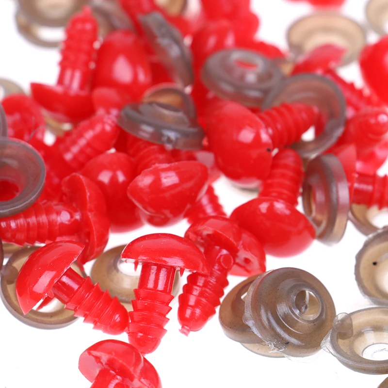 

100pcs Heart Shape Doll Nose Plastic Safety Eyes Nose for Sewing Crafting Bear Doll Stuffed Craft Doll Making 12mm