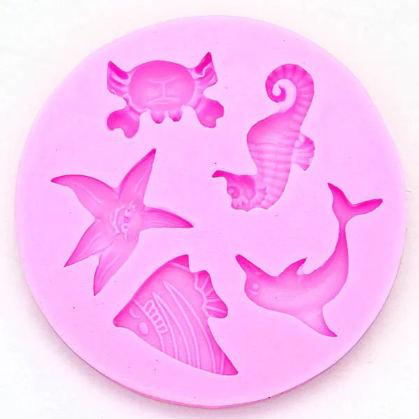 

3D DIY Silicone Marine Animals Cake Mold Biscuit Cake Moulds Fondant Cake Decorating Tools Cookies Mold Kitchen Accessorie