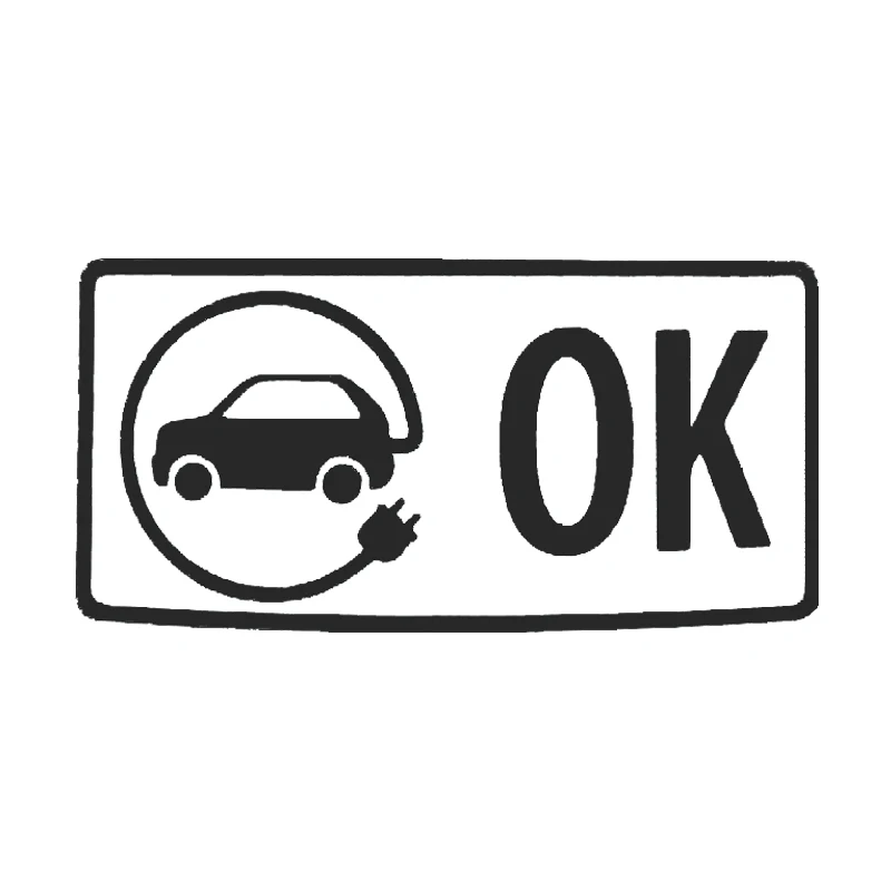 

16*8cm Electric Vehicle OK Decal Car Decal Funny Car Window Bumper Novelty JDM Drift Vinyl Decal Sticker