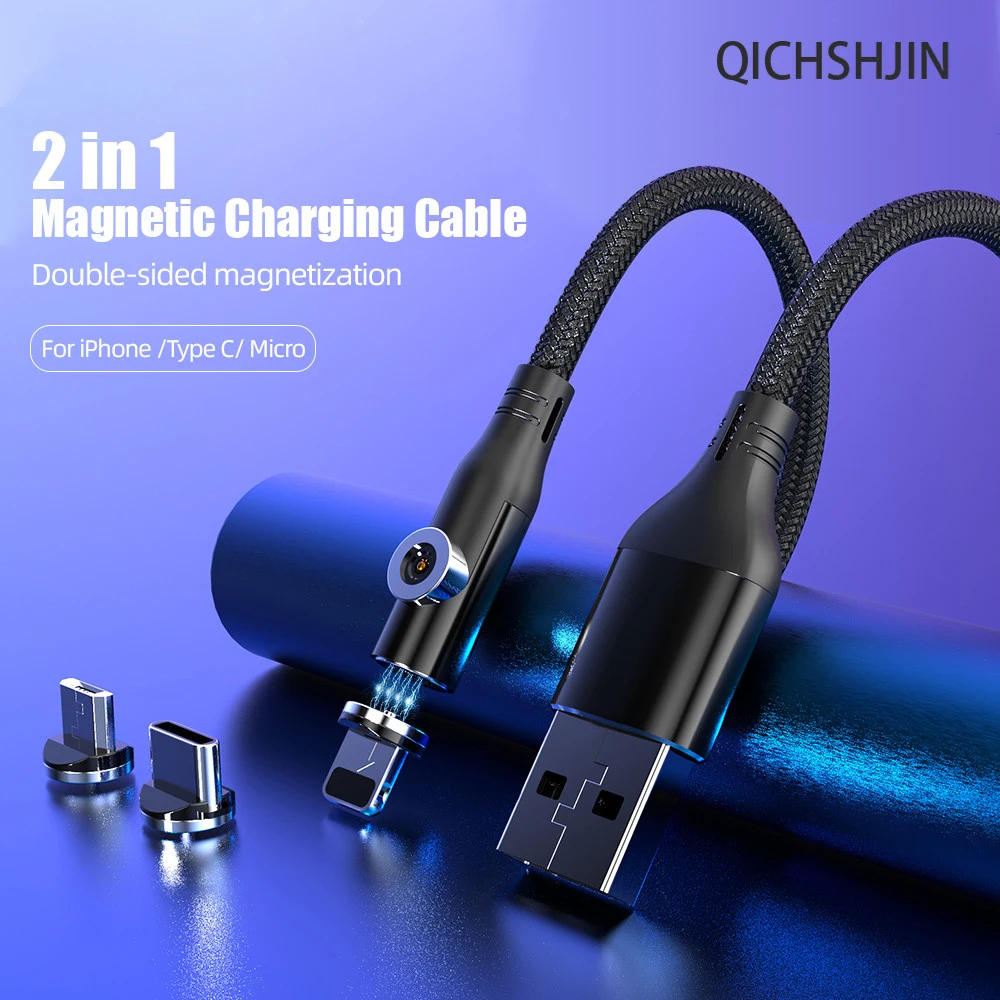 

Magnetic Cable Micro USB Type C Charger Double Magnetic Plug For iPhone 12 X Xiaomi Samsung Huawei Magnet Phone Charge Wire Cord